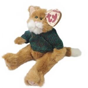 Vintage Pouncer Ty Attic Treasures 1993 Style 6011 Poseable 8" Cat